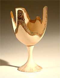 Natural edge goblet (wood unknown)